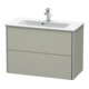 Duravit Meuble sous-lavabo Compact XSquare 81x38,8 cm, taupe mat, 2 tiroirs, suspendu-2