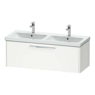 Duravit Meuble sous lavabo D-Code 118,4x40x46 cm, 1 tiroir, blanc mat, chromé