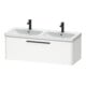 Duravit Meuble sous lavabo D-Code 118,4x40x46 cm, 1 tiroir, blanc mat, grand noir-1