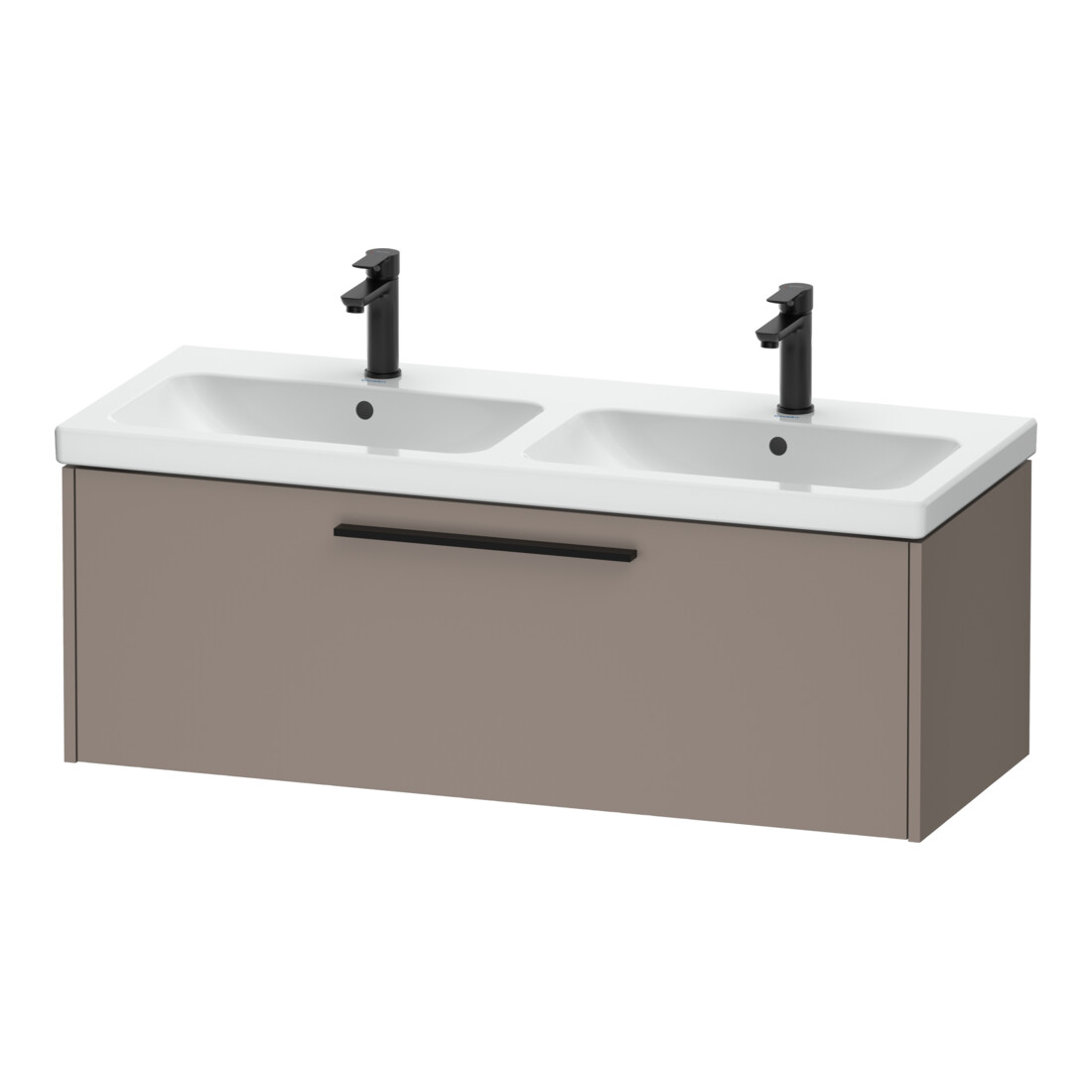 Duravit Meuble sous-lavabo D-Code 118,4x40x46 cm, 1 tiroir, mat, gris anthracite