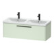 Duravit Meuble sous lavabo D-Code 118,4x40x46 cm, 1 tiroir, vert mat, taille S, noir-1