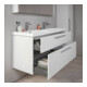 Duravit Meuble sous-lavabo D-Code 118,4x55,5x46 cm, 2 tiroirs, blanc mat, poignée chrome