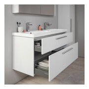Duravit Meuble sous-lavabo D-Code 118,4x55,5x46 cm, 2 tiroirs, blanc mat, poignée chrome-2