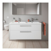Duravit Meuble sous-lavabo D-Code 118,4x55,5x46 cm, 2 tiroirs, blanc mat, poignée chrome-5