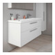 Duravit Meuble sous-lavabo D-Code 118,4x55,5x46 cm, 2 tiroirs, blanc mat, poignée chrome
