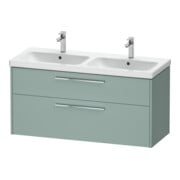 Duravit Meuble sous lavabo D-Code 118,4x55,5x46 cm, 2 tiroirs, fjord g, chromé