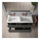 Duravit Meuble sous-lavabo D-Code 118,4x55,5x46 cm, 2 tiroirs, gris mat, chromé