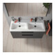 Duravit Meuble sous lavabo D-Code 118,4x55,5x46 cm, 2 tiroirs, gris mat, taille S, noir