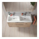 Duravit Meuble sous lavabo D-Code 118,4x55,5x46 cm, 2 tiroirs, marbre S, E M, G chr