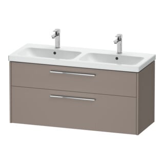 Duravit Meuble sous lavabo D-Code 118,4x55,5x46 cm, 2 tiroirs, S, ba ma, Gr. chr