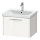 Duravit Meuble sous-lavabo D-Code 58,4x40x46 cm, 1 tiroir, blanc brillant, chrome-1