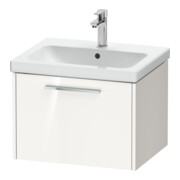 Duravit Meuble sous-lavabo D-Code 58,4x40x46 cm, 1 tiroir, blanc brillant, chrome