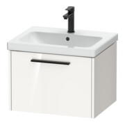 Duravit Meuble sous lavabo D-Code 58,4x40x46 cm, 1 tiroir, blanc brillant, poignée noire