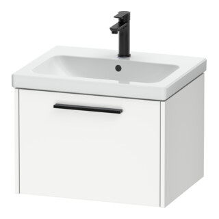 Duravit Meuble sous lavabo D-Code 58,4x40x46 cm, 1 tiroir, blanc mat, grand noir