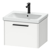 Duravit Meuble sous lavabo D-Code 58,4x40x46 cm, 1 tiroir, blanc mat, grand noir-1