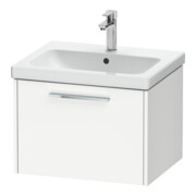 Duravit Meuble sous-lavabo D-Code 58,4x40x46 cm, 1 tiroir, blanc mat, poignées chrome
