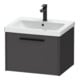 Duravit Meuble sous-lavabo D-Code 58,4x40x46 cm, 1 tiroir, graph ma, Gr. sw-1