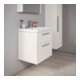 Duravit Meuble sous lavabo D-Code 58,4x55,5x46 cm, 2 tiroirs, blanc brillant, chrome-5