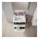 Duravit Meuble sous lavabo D-Code 58,4x55,5x46 cm, 2 tiroirs, blanc brillant, chrome