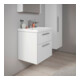 Duravit Meuble sous-lavabo D-Code 58,4x55,5x46 cm, 2 tiroirs, blanc mat, chromé-4