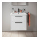 Duravit Meuble sous-lavabo D-Code 58,4x55,5x46 cm, 2 tiroirs, blanc mat, gris anthracite