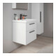 Duravit Meuble sous-lavabo D-Code 58,4x55,5x46 cm, 2 tiroirs, blanc mat, gris anthracite-5