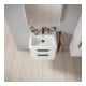 Duravit Meuble sous-lavabo D-Code 58,4x55,5x46 cm, 2 tiroirs, blanc mat, gris anthracite