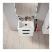 Duravit Meuble sous-lavabo D-Code 58,4x55,5x46 cm, 2 tiroirs, blanc mat, gris anthracite-5