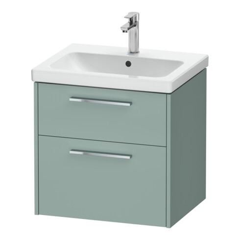 Duravit Meuble sous-lavabo D-Code 58,4x55,5x46 cm, 2 tiroirs, fjordg m, G chr