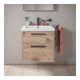 Duravit Meuble sous-lavabo D-Code 58,4x55,5x46 cm, 2 tiroirs, marbre, noir