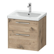 Duravit Meuble sous-lavabo D-Code 58,4x55,5x46 cm, 2 tiroirs, S, E Marbre, G chr