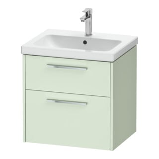 Duravit Meuble sous lavabo D-Code 58,4x55,5x46 cm, 2 tiroirs, S, vert ma, Gr. chr