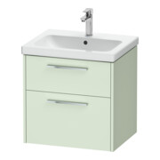 Duravit Meuble sous lavabo D-Code 58,4x55,5x46 cm, 2 tiroirs, S, vert ma, Gr. chr