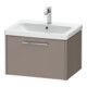 Duravit Meuble sous-lavabo D-Code 63,4x40x46 cm, 1 tiroir, bas. mat, gris chromé-1