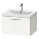 Duravit Meuble sous lavabo D-Code 63,4x40x46 cm, 1 tiroir, blanc brillant, chrome-1