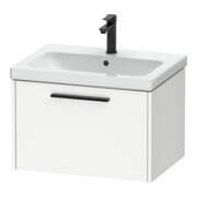 Duravit Meuble sous lavabo D-Code 63,4x40x46 cm, 1 tiroir, blanc mat, grand noir