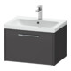 Duravit Meuble sous-lavabo D-Code 63,4x40x46 cm, 1 tiroir, graph ma, Gr. chr-1