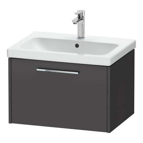 Duravit Meuble sous-lavabo D-Code 63,4x40x46 cm, 1 tiroir, graph ma, Gr. chr