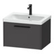 Duravit Meuble sous lavabo D-Code 63,4x40x46 cm, 1 tiroir, graph ma, Gr. sw-1