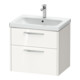 Duravit Meuble sous-lavabo D-Code 63,4x55,5x46 cm, 2 tiroirs, blanc brillant, chrome-1