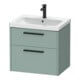 Duravit Meuble sous-lavabo D-Code 63,4x55,5x46 cm, 2 tiroirs, fjord m, Gr. sw-1