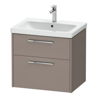 Duravit Meuble sous-lavabo D-Code 63,4x55,5x46 cm, 2 tiroirs, gris chromé