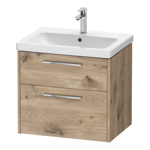 Duravit Meuble sous lavabo D-Code 63,4x55,5x46 cm, 2 tiroirs, S, E marbre, G chr
