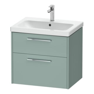 Duravit Meuble sous lavabo D-Code 63,4x55,5x46 cm, 2 tiroirs, S, fjordg m, G chr