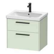 Duravit Meuble sous-lavabo D-Code 63,4x55,5x46 cm, 2 tiroirs, vert mat, Gr. sw