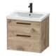 Duravit Meuble sous-lavabo D-Code 63,4x55,5x46cm, 2 tiroirs, S, E Marbre, Couleur noire-1