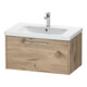 Duravit Meuble sous lavabo D-Code 78,4x40x46 cm, 1 porte, marbre œuf, gris chrome-1