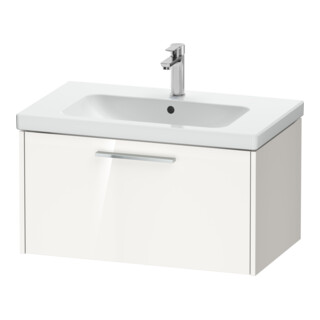 Duravit Meuble sous lavabo D-Code 78,4x40x46 cm, 1 tiroir, blanc brillant, chrome