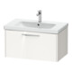 Duravit Meuble sous lavabo D-Code 78,4x40x46 cm, 1 tiroir, blanc brillant, chrome-1