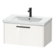 Duravit Meuble sous-lavabo D-Code 78,4x40x46 cm, 1 tiroir, blanc brillant, poignée noire-1